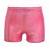 Aislor Girls Boys Gymnastics Sparkly Shorts Kids Shiny Metallic Athletic Ballet Dance Shorts Tumbling Hot Pants Rose Red 7-8 Years view 1
