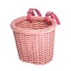 MEGHNA Woven Mini Bike Basket for Kid Bike Handlebar Bike Basket for Women Girl for Scooter, Pink view 1