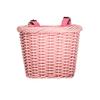 MEGHNA Woven Mini Bike Basket for Kid Bike Handlebar Bike Basket for Women Girl for Scooter, Pink view 3