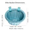 MEGHNA Woven Mini Bike Basket for Kid Bike Handlebar Bike Basket for Women Girl for Scooter, Blue view 2