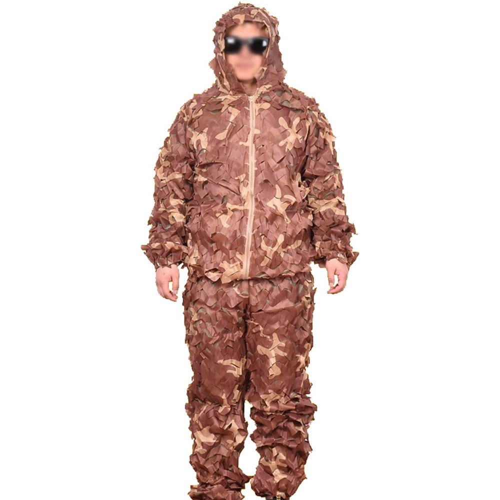 Hunting Suits for Men,Camouflage Bush Suit Kids Suit Camouflage Military Set Camo Poncho Tactical Men's Jacket Pants Camo Hooded Paintball Sniper Wildlife Photography Camo Net Mesh,Camouflage Suits