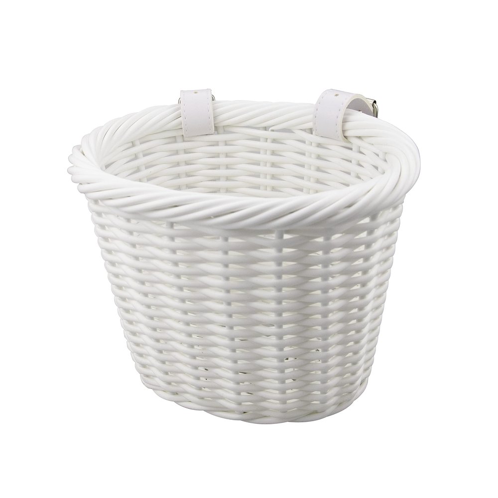 MEGHNA Woven Mini Bike Basket for Kid Bike Handlebar Bike Basket for Women Girl for Scooter, White