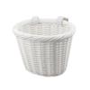MEGHNA Woven Mini Bike Basket for Kid Bike Handlebar Bike Basket for Women Girl for Scooter, White view 1