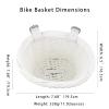 MEGHNA Woven Mini Bike Basket for Kid Bike Handlebar Bike Basket for Women Girl for Scooter, White view 2