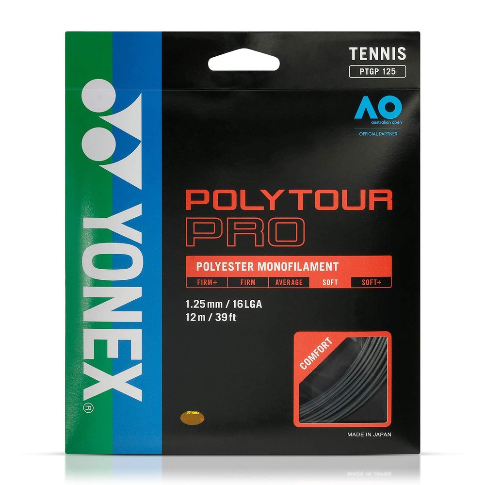 Yonex Poly Tour Pro Graphite Tennis String, 125mm (2 Sets)