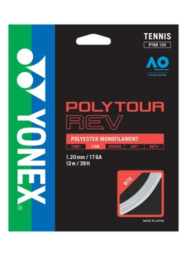 YONEX Poly Tour Rev 130 White Tennis String (2 Sets)
