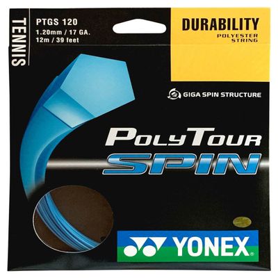 Yonex Poly Tour Spin 125 Blue Tennis String (8 Sets)