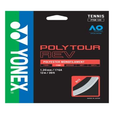 YONEX Poly Tour Rev 125 White Tennis String (8 Sets)