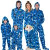 Footed Pajamas - Family Matching School of Sharks Hoodie One Pieces for Boys, Girls, Men, Women and Pets - Infant - Small (Fits 0-3mos.) view 1