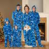 Footed Pajamas - Family Matching School of Sharks Hoodie One Pieces for Boys, Girls, Men, Women and Pets - Infant - Small (Fits 0-3mos.) view 3