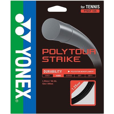 YONEX Poly Tour Strike 130 Black Tennis String (2 Sets)