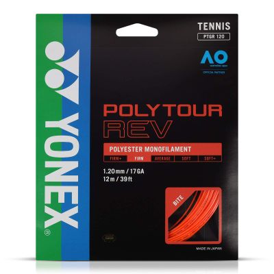 Yonex Poly Tour Rev 120 Bright Orange Tennis String (8 Sets)