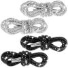 4 Pieces Rhinestone Glitter Rope 55'' Shoelaces Crystal Shoe Laces Bling Bling Drawstring Cords Replacement Shiny Round Shoe Laces Sneakers Canvas Athletic Girls' Cheerleading Shoes view 1