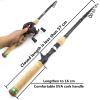 1.8m2.1m2.4m2.7m Carbon Casting Fishing rod Portable telescopic lure rod Casting Reel Combos M power Long shot 15-45g fast poleCasting combination ZYHYD ( Color : Right-handed scroll , Size : 2.1m ) view 4