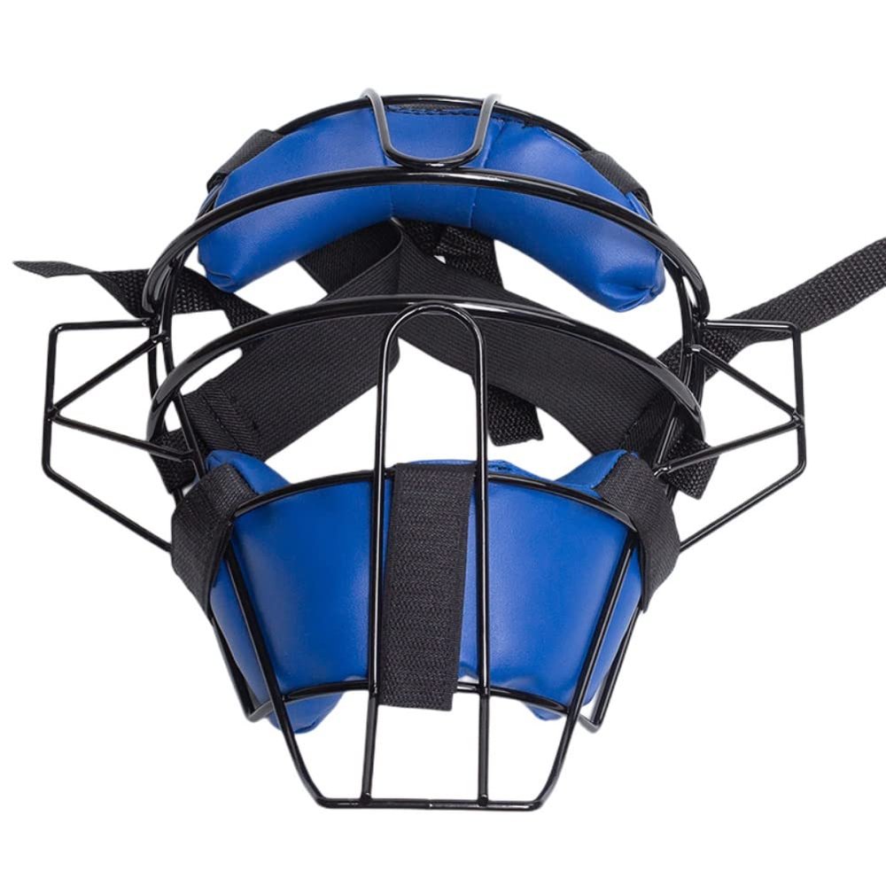 Maois Baseball & Softball Catcher Face Mask for Maximum Protection, Traditional Style Steel Head Guard w/High Impact Absorption Foam Pad,for Adults & Kids, Support for Maximum Field Vision, Blue