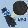 Azarxis Kids Ski Gloves Toddler Winter Cold Weather Warm Snow Mittens Windproof for Boys Girls Snowboarding Sledding Cycling (Navy Blue, 7-9 Years Old) view 4