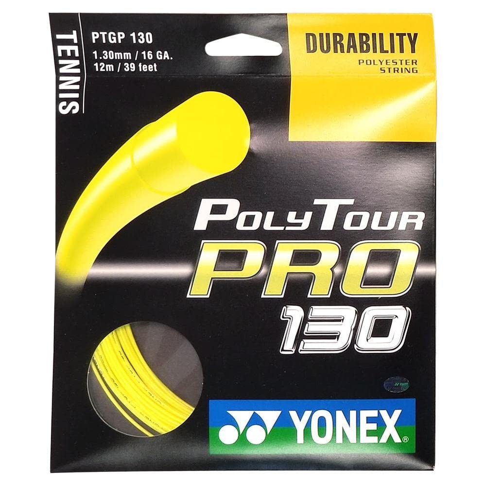 YONEX Poly Tour Pro Yellow Tennis String, 120mm (2 Sets)