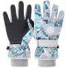 Azarxis Kids Ski Gloves Toddler Winter Cold Weather Warm Snow Mittens Windproof for Boys Girls Snowboarding Sledding Cycling (Grey, 9-13 Years Old) view 1