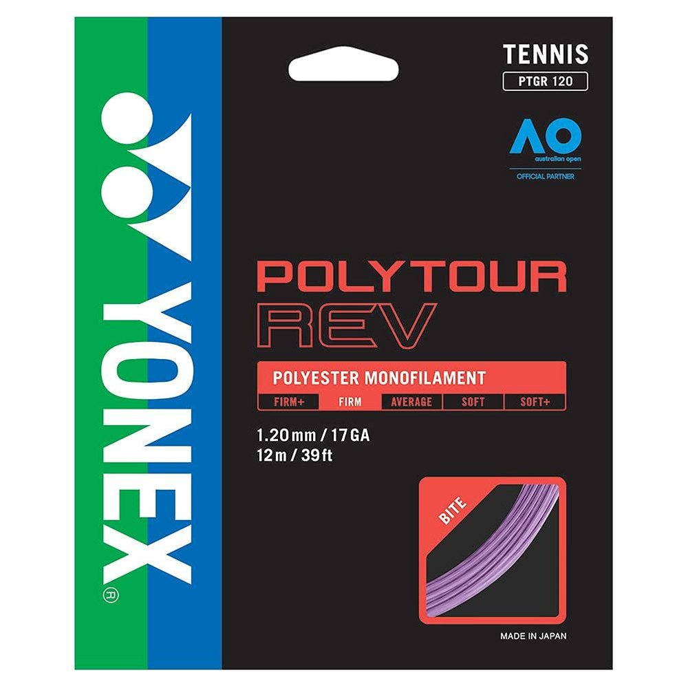 YONEX Poly Tour Rev 125 Purple Tennis String (2 Sets)