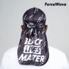 4PCS Silky Durags for Men 360 Waves, Designer Do Rag, 1 Wave Cap Black view 3