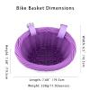 MEGHNA Woven Mini Purple Bike Basket for Kids Bike Handlebar Bike Basket for Women Girl for Scooter, Purple view 2