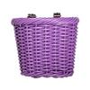 MEGHNA Woven Mini Purple Bike Basket for Kids Bike Handlebar Bike Basket for Women Girl for Scooter, Purple view 3