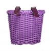 MEGHNA Woven Mini Purple Bike Basket for Kids Bike Handlebar Bike Basket for Women Girl for Scooter, Purple view 4