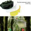 SPOSUNE Airsoft Goggles Anti Fog Army Tactical Goggles with 3 Interchangeable Lens UV400 Protection Over Glasses Airsoft Eye Protection Desert Goggles view 4