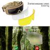 SPOSUNE Airsoft Goggles Anti Fog Army Tactical Goggles with 3 Interchangeable Lens UV400 Protection Over Glasses Airsoft Eye Protection Desert Goggles view 2