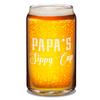 Cuptify Papa's Sippy Cup Etched 16 oz Engraved Beer Can Glass Birthday Gift for Men, Fathers Day, Dad, Husband, Grandpa or Best Friend view 2