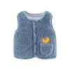 Ikevan Sherpa Fleece Jacket for Toddler Kids Baby Girls Boys Solid Outdoor Waistcoat Vest Coat 6M-3Y (Blue, 6-12 Months) view 1