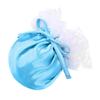 easyforever Men's Floral Lace Trim Drawstring Bulge Pouch Panties Sissy Frilly Satin C-String Briefs Underwear Blue One Size view 1