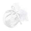easyforever Men's Floral Lace Trim Drawstring Bulge Pouch Panties Sissy Frilly Satin C-String Briefs Underwear White One Size view 1