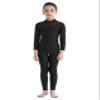 Manyakai Kids Boys Girls Spandex Turtleneck Long Sleeve Unitard Jumpsuit Full Length Gymnastic Leotard Black 4-5 Years view 1