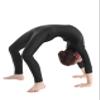 Manyakai Kids Boys Girls Spandex Turtleneck Long Sleeve Unitard Jumpsuit Full Length Gymnastic Leotard Black 4-5 Years view 3