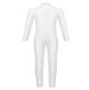Manyakai Kids Boys Girls Spandex Turtleneck Long Sleeve Unitard Jumpsuit Full Length Gymnastic Leotard Ivory 4-5 Years view 3