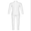 Manyakai Kids Boys Girls Spandex Turtleneck Long Sleeve Unitard Jumpsuit Full Length Gymnastic Leotard Ivory 4-5 Years view 4