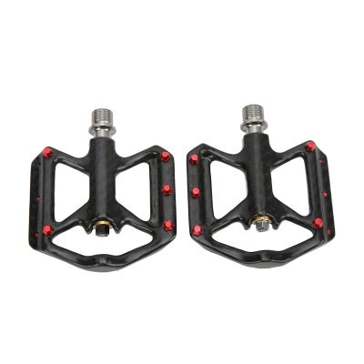 Bike Pedals, 1 Pair Carbon Fiber Pedals with Three Bearings Axle for MTB Road Bikes