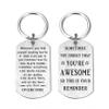 DEGASKEN Inspirational Keychain for Men, Motivational Encouragement Gifts for Men Keychain, Sometimes You Forget You're Awesome, Depression Stress Relief Positive Affirmation Gifts for Women Man view 1