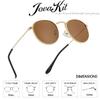 Kids Small Round Polarized Sunglasses for Baby Girls Boys Age 4-10 Classic Metal Frame 100% UV Protection (Gold/Brown) view 4
