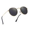 JOVAKIT Kids Small Round Polarized Sunglasses for Baby Girls Boys Age 4-10 Classic Metal Frame 100% UV Protection (Gold/Grey) view 3