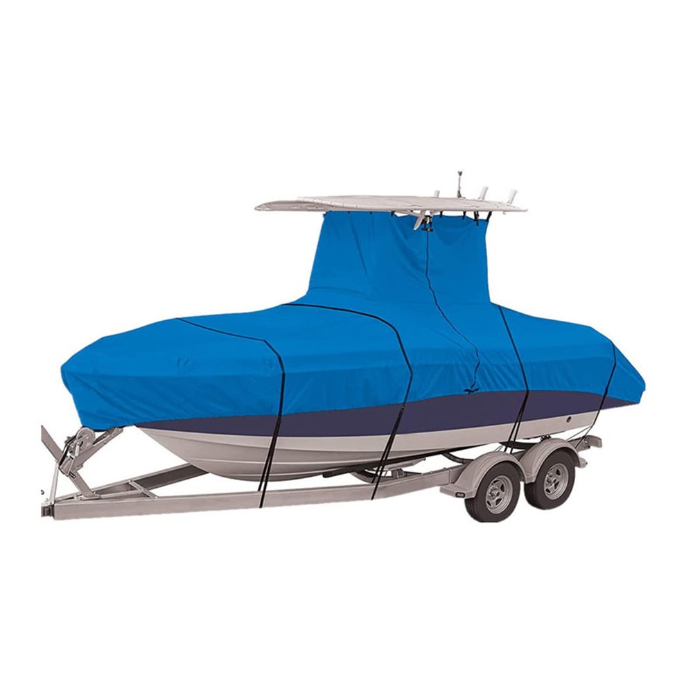 16-24FT Heavy Duty Waterproof Boat Cover Oxford Fabric Durable and Tear Proof Cover Fits for Yacht Cover T-TOP Center Console Boats,Blue,S(Length16