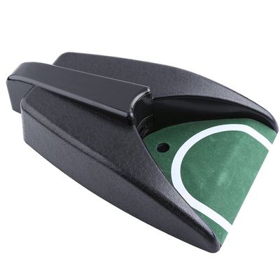 Uxsiya Auto Returning Golf Putt Cup, Black Golf Practice Training Putting Green Cup Auto Putt Golf Ball Returner Training Aid for Indoor Outdoor Yard Office Golf Practice