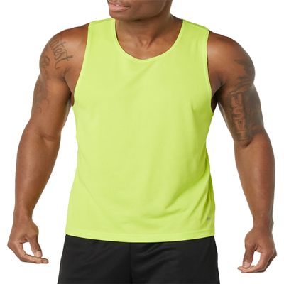 Amazon Essentials Men's Active Performance Tech Racerback Tank, Lime Green, X-Small