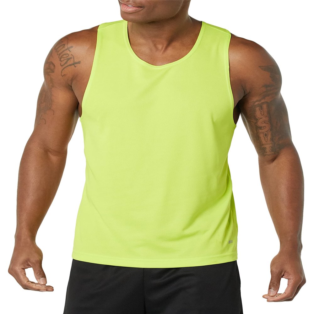 Amazon Essentials Men's Active Performance Tech Racerback Tank, Lime Green, X-Small