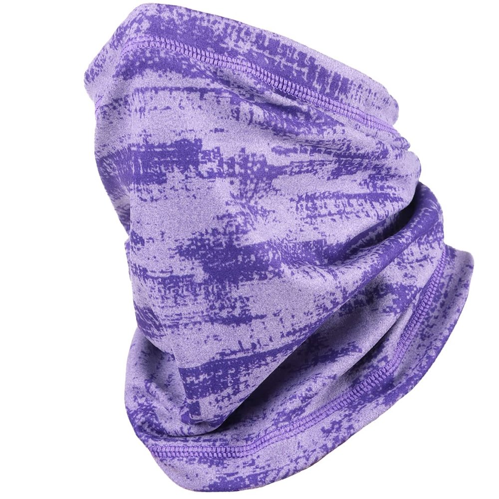 Neck Warmer Gaiter Face Mask Bandana for Men Women Balaclava Face Cover Winter Summer Scarf (Multi Purple)