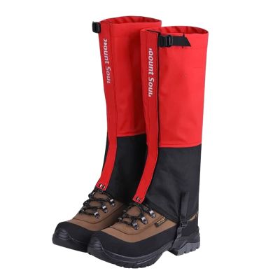 LYLFF Outdoor Leg Gaiters, Anti-Snake Adjustable and Waterproof Hiking Boots Leggings, Suitable for Hiking and Desert Jungle Camping S-2XL (Color : Red, Size : Medium)