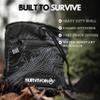 SURVIVOR Chalk Bag - Rock Climbing Chalk Bag for Rock Climbing, Bouldering, Weight Lifting, & More - Draw String Closure, 2 Zippered Pockets & Brush Holder - Gym Chalk Holder & Rock Climbing Bag view 3