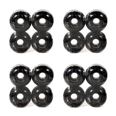 ProAm USA 4 Sets of 4 New Blank Black 52mm X 32mm Skateboard Wheels 95A (16pcs)