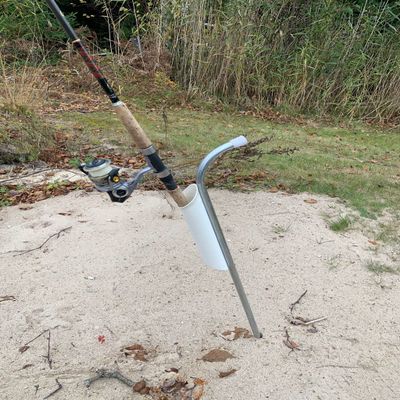 37" Sand Spike Beach Rod / Umbrella Holder w Cane Handle